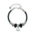 thumbnail image 2 of Delight Jewelry Silvertone Mini Scottie Dog Grandmother Celtic Knot Leather Bead Bracelet, 7"+2" Extender, 2 of 4