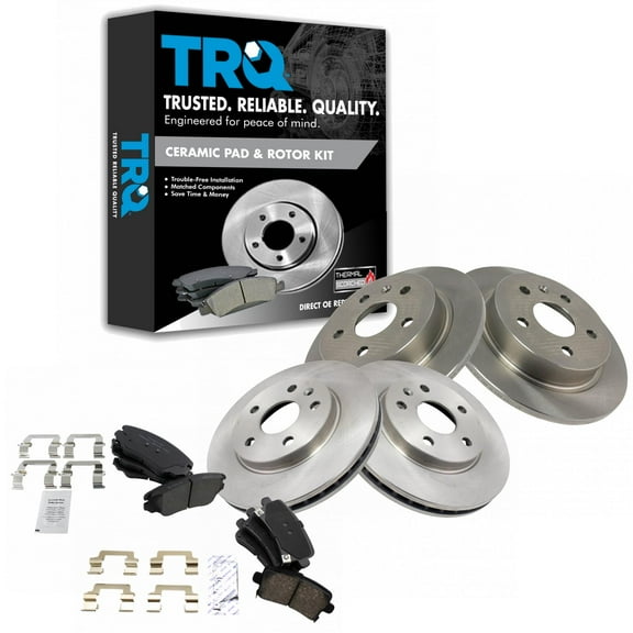 TRQ Front and Rear Brake Pad & Rotor Kit Brake Pads Brake Rotor Ceramic Fits Select 2012-2016 Buick LaCrosse 2011-2017 Regal 2013-2015 Chevrolet Malibu 2016 Malibu Limited