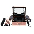 thumbnail image 6 of Rolling Makeup Case Aluminum Salon Cosmetic Train Trolley 4 Wheels Organizer Box Rose Gold, 6 of 11