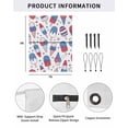 thumbnail image 2 of 4th of July RV Awning Sun Shade Screen 9'X7' Patriotic Ice Cream Cones Mesh Sunscreen Stars Stripes Awning Shade Screen with Zipper UV Blocker Completed Kits Outdoor Canopy for RV Motorhome Camper, 2 of 7