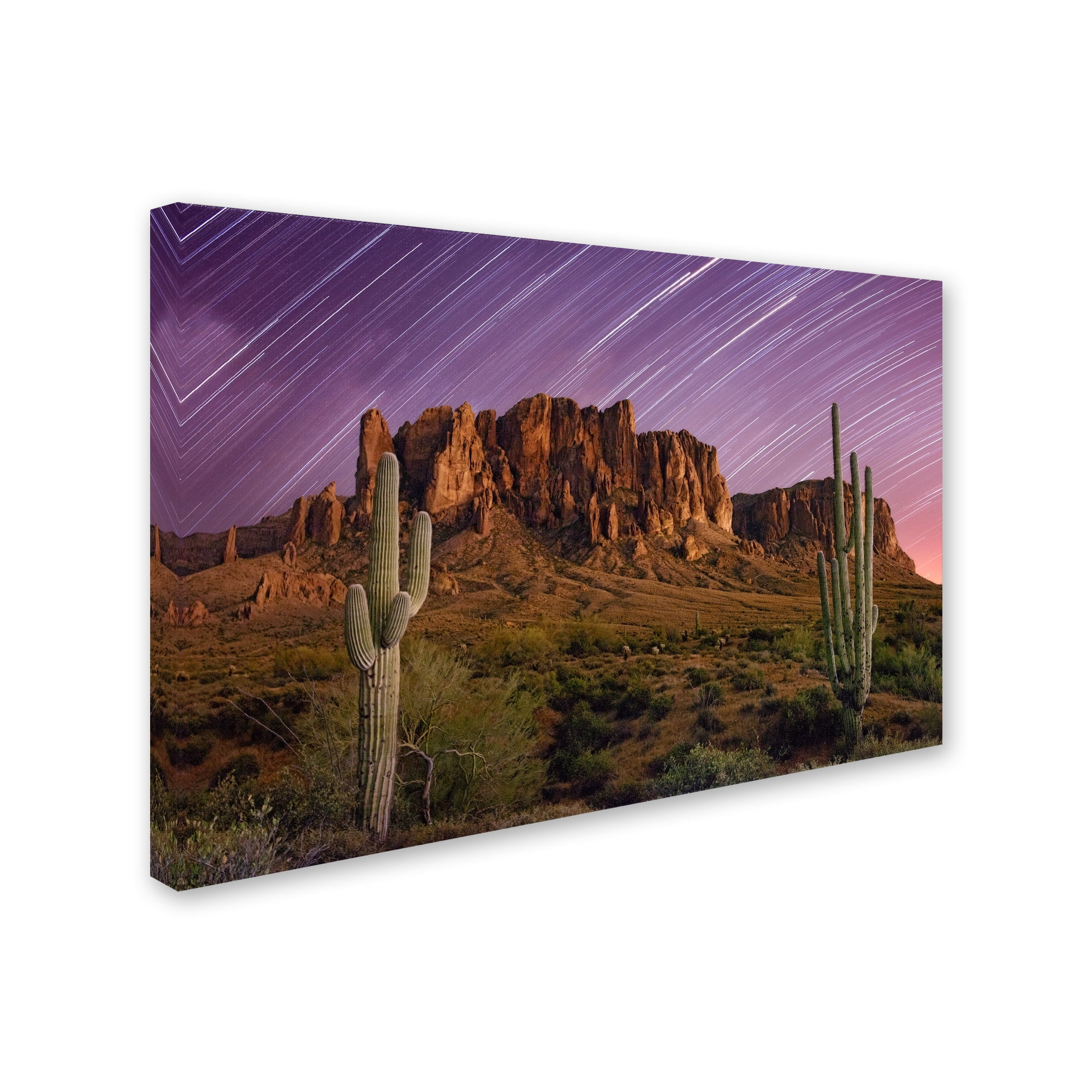 Trademark Fine Art 'Lost Dutchman Star Trails' Canvas Art by Mike Jones Photo