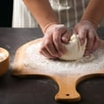 thumbnail image 5 of menesia Cáscara de pizza de bambú premium de 12 pulgadas con mango Tabla de cortar de paleta de pizza de madera para frutas, verduras, pan de queso (círculo), 5 of 5