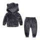 thumbnail image 1 of Sudadera Para Niños Pequeños, Telas De Terciopelo Para Bebés, Abrigo, Pantalones, Conjunto De 2 Uds, Suéter Para Niños, Niños Y Niñas, Gris Odeerbi LM103-1477, 1 of 9