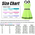 thumbnail image 7 of YIZYIF Girls Criss Cross Shoulder Straps A-line Athletic Dress Workout Exercise Sports Outfit Pink 12, 7 of 7