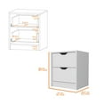 thumbnail image 6 of Modern White Two-Drawer Nightstand for Bedroom Storage, 6 of 6
