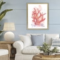 thumbnail image 2 of Stupell Industries Peach Coastal Coral Gold Framed Floater Canvas Wall Art design by Matthew Piotrowicz, 31 x 25, 2 of 9