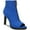 Blue, variant on BAR III Womens Blue Cushioned Dillian Peep Toe Stiletto Zip-Up Dress Shootie 8 M