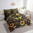 thumbnail image 3 of Feelyou 3D Butterfly Animal Bedding Comforter Set 7 Pieces, Rustic Groovy Floral Full Bedding Set, Farmhouse Botanical Plant Reversible Fitted Sheet Flat Sheet, Lightweight Room Decor, 3 of 8
