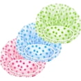 thumbnail image 1 of gorros de ducha reutilizables con banda elástica, impermeables., 1 of 5