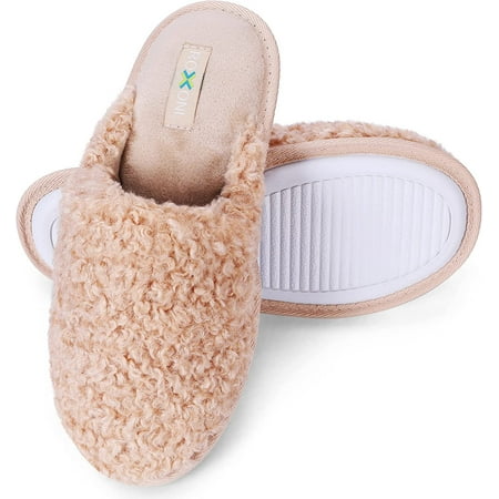 

ROXONI Women Slipper Cozy Memory Foam Indoor Outdoor Rubber Sole