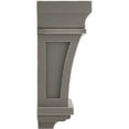 thumbnail image 2 of Ekena Millwork 5"W x 3"D x 7"H Santa Fe Wood Vintage Decor Corbel, Reclaimed Grey, 2 of 5