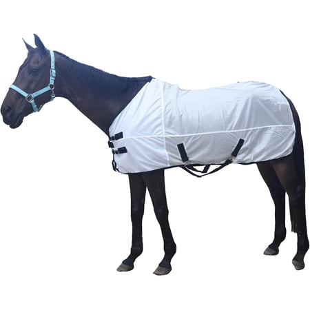 Comfy Mesh Horse Fly Sheet Equine Summer Sheets Stand Neck White 75
