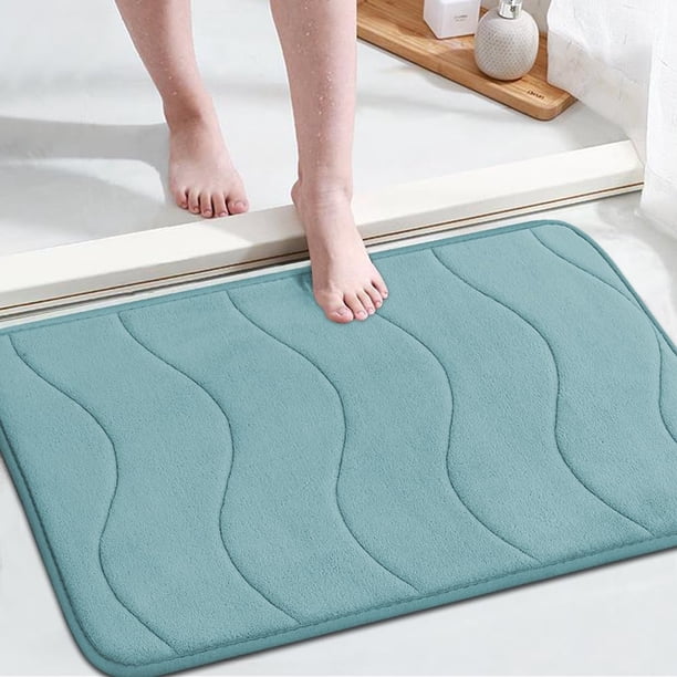 Alfombra de baño Flamingo P de espuma viscoelástica antideslizante, 20 x 32 cm