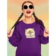 thumbnail image 2 of Kitten With Tongue Out Sweatshirt Women -Kayomi Harai Designs, Female Medium, 2 of 4