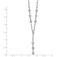 thumbnail image 4 of Sterling Silver Rhodium-Plated Cz Drop Dangle 18In W/2In Ext. Necklace (Width 1.6) (Length 20) - Jbsp, 4 of 5
