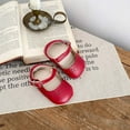 thumbnail image 4 of Busydd Baby Shoes Infant Girls Mary Janes Flats Fashion Solid Color First Walking Shoes Casual Breathable Wedding Dress Shoes Soft Sole Newborn Crib Shoes 5-18 Months, 4 of 4