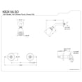 thumbnail image 2 of Kingston Brass KB241ALSO Victorian Double-Handle Shower Faucet, Polished Chrome, 2 of 4