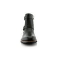 thumbnail image 5 of Polar Fox Wyatt MPX608005 Mens Casual Engineer Zipper and Buckle Motorcycle Boots, in Black, Men's Size 8, 5 of 5