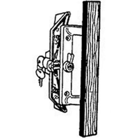 Wright Products VK1104 Locking Reversible Door Handle  Aluminum/Wood  Oak
