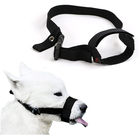 1 bozal para perros de 18-24 cm, bozal de nailon ajustable, bozal antiladridos, bozal suave ajustable, para perros pequeños y medianos.