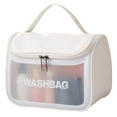 thumbnail image 1 of Toiletry Carry Pouch Matte Plastic Portable Cosmetic Bag Travel Storage Pouch, 1 of 10