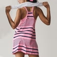 thumbnail image 5 of Atogsazn Womens Athletic Dress Built in Shorts V-Neck Sleeveless Stripe Camis Tops And Shorts Sets Summer Casual T-Shirt Dresses Sets Hot Pink XL, 5 of 7