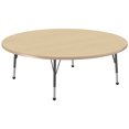 thumbnail image 1 of ECR4Kids 60in Round Premium Thermo-Fused Adjustable Activity Table Maple/Maple/Black - Toddler Ball, 1 of 5