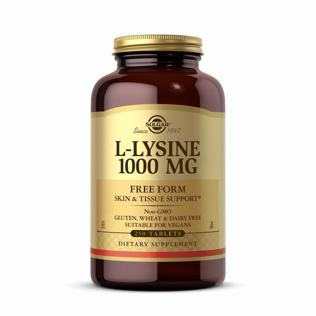 Suplemento Solgar L-Lisina 1000 mg 250 comprimidos para el cuidado de la piel