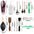 thumbnail image 2 of 13PCS Garden Hand Tools Bonsai Succulent Miniature Planting Tool Set Garden Planting Care Tools Trimmer Rake Shovels Watering Bottle, 2 of 7