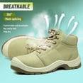 thumbnail image 4 of RIBONGZ Men's Steel Toe Work Boots Anti smashing Puncture-resistant​ Safety Boots for Industrial & Construction Non-slip Wear-resistant Comfortabl Hiking Shoes, 4 of 7