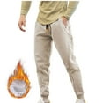 thumbnail image 1 of Pantalones deportivos largos de forro polar grueso para hombre, para correr, fitness, entrenamiento diario, cálidos, de poliéster, 1 of 8