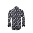 thumbnail image 2 of Mens PREMIERE Long Sleeve Button Down Dress Shirt Black White Abstract Skull, 2 of 3