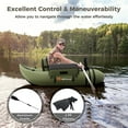 thumbnail image 3 of Spaco Inflatable Fishing Float Tube with Pump Storage Pockets and Fish Ruler, 3 of 10
