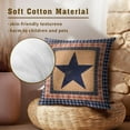 thumbnail image 5 of Vintage Navy Blue Star Throw Pillow Covers 20x20 Inch Navy Blue Red Primitive Outdoor Pillow Cover Set of 2 Rustic Farmhouse Home Decorative Square Double Sided Cushion Cover for Sofa Bedroom Porch, 5 of 8