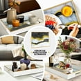 thumbnail image 5 of MAONAME White Decorative Tray, 15.7" X 11.8" Plastic Serving Tray with Handles, Printed Marble Glass Tray, Rectangular Tray for Coffee Table, 5 of 8