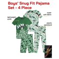 thumbnail image 2 of Quad Seven Boys' Snug Fit Pajama Set - 4 Piece Sleep Shirt, Pajama Pants and Shorts (4-12), 2 of 7