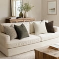 thumbnail image 6 of SUSIELADY Set of 4 Decorative Throw Pillow Covers 20x20 Inch, Soft Chenille Cushion Covers for Couch Sofa Bed, Boho Farmhouse Style for Living Room & Bedroom Decor, Brown, 6 of 7