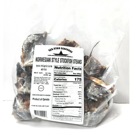 Sea Star Norwegian Style Stockfish Steaks Net Weight 12oz/340g