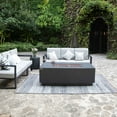 thumbnail image 5 of Elementi Andes Propane Fire Pit for Outside Outdoor Firepit Table with Internal Tank Holder Firepit Concrete Rectangular Fire Table Patio Heater Fireplace 60,000 BTUs - Dark Grey, 66 x 32 Inches, 5 of 10