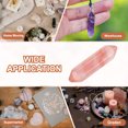 thumbnail image 6 of Uxcell Wand Crystals Stone, 10 Pcs Natural Crystal Polished Love Gemstone Rose Quartz Pocket Bulk Set Balancing Meditation Gifts, Watermelon Red, 6 of 6