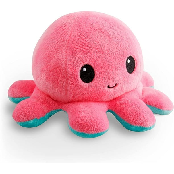 TeeTurtle The Original Reversible Octopus Plushie Pink Aqua