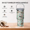 thumbnail image 3 of 30 oz Horse Flip Straw Tumbler with Handle, Cute Floral Horse Insulated Stainless Tumbler Coffee Cups Water Bottle CoffeeTravel,Horses Gifts for Women Horse Lovers Girls, 3 of 6
