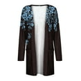 thumbnail image 5 of IROINNID Cardigan for Women Open Front Reduced Lightweight Outerwear Printed Long Sleeve Casual Lounge Cardigan with Pocket,Black A, 5 of 5