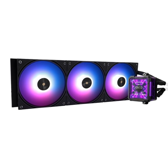 Thermalright FW PRO 360 ARGB Noir CPU AIO Refroidisseur, Écran LCD Ip avec Résolution 320 * 320, pour AM5&Intel 1700/1851, Haute Performance Spécifications 360 Refroidi à l'Eau avec Écran Amovible 2.73 Po