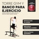 thumbnail image 2 of Mastery Brand Torre Gym Multifuncional, Banco Para Ejercicio Multiposiciones con Barra para Dominadas, Fondos, Pesas y Barra Olímpica, Kit de Gimnasio en Casa Ajustable, 6 Posiciones, 2 of 7