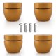 thumbnail image 1 of 4 Pcs Ball Beads Speaker Isolation Feet Turntable Platform Pads Audio Shock Absorber Subwoofer Isolation Feet 33×30 Pad (Golden), 1 of 5