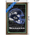 thumbnail image 4 of NFL Seattle Seahawks - Neon Helmet 23 Wall Poster, 14.72" x 22.37" Framed, 4 of 5