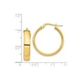 thumbnail image 4 of 14k Yellow Gold Hoop Earrings for Women, Classic Round Medium Hoops with High Polish Finish, Secure Latch Back, Minimalist Fashion Jewelry for Everyday and Formal Wear, 4 of 6