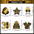 thumbnail image 6 of Mxdfafa 39Pcs 30th Birthday Decorations Kit Black Gold Glitter Party Supplies with Banner,Balloons,Backdrop,Honeycomb Centerpieces,Hanging Swirls for Men Women 30th Bday Anniversary Celebration, 6 of 7