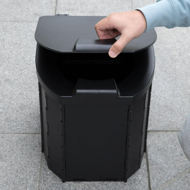 Inodoro Plegable para Acampar, Inodoro Portátil para Acampar, Multiusos, para Niños Y Adultos, Inodoro de Viaje Al Aire Libre para Pesca, Accesorios P Negro